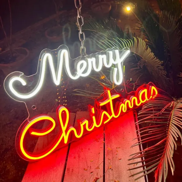 MERRY CHRISTMAS NEON SIGN 2024