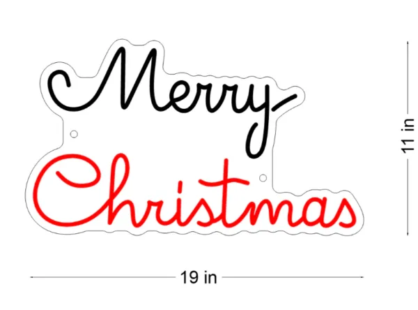 MERRY CHRISTMAS NEON SIGN 2024 new size