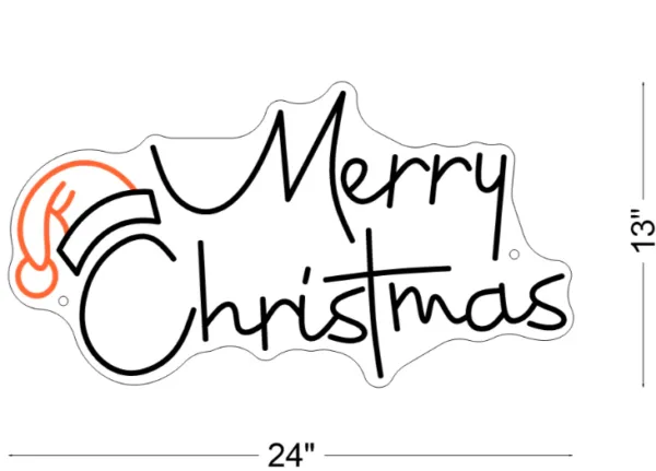 MERRY CHRISTMAS NEON SIGN new size