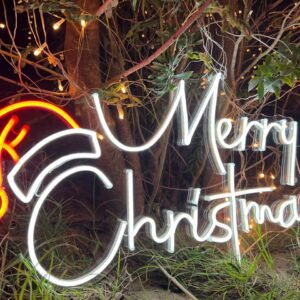 MERRY CHRISTMAS NEON SIGN white ight