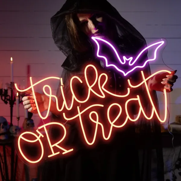 TRICK OR TREAT NEON SIGN